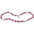 Sterling Silver Pink and Grey FW Pearl Necklace (5-10.5 mm)