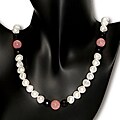 FW Pearl, Pink Opal and Black Onyx Bead Necklace