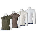 XOXO Women's Cap Sleeve Button Front Blouse