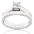 14k Gold Certified 1ct TDW Princess Diamond Bridal Set (H-I, SI)