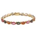 10k Yellow Gold Multicolor Topaz Bracelet