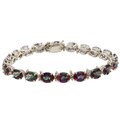 10k White Gold Mystic Fire Topaz Bracelet