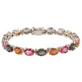 10k White Gold Multicolor Topaz Bracelet
