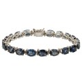 10k White Gold London Blue Topaz Bracelet