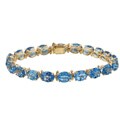 10k Yellow Gold Swiss Blue Topaz Bracelet
