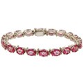 10k White Gold Pure Pink Topaz Bracelet