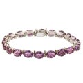 10k White Gold Amethyst Bracelet