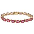 10k Yellow Gold Amethyst Bracelet