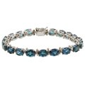 10k White Gold Paraiba Topaz Bracelet