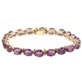 10k Yellow Gold Amethyst Bracelet