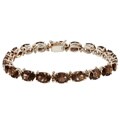 10k White Gold Smokey Quartz Bracelet