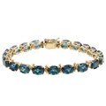 10k Yellow Gold Paraiba Topaz Bracelet