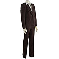Jones New York 3-piece Twill Multi-stripe Pantsuit with Collar Shirt