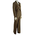 Famous NY Maker 3-piece Heathered Pinstripe Pantsuit