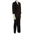 Nine West 1-button Inset Waist Techno Twill Pantsuit