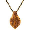 Genuine Murano Honey Golden Leaf pendant