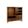 Rustic Mahogany Open Entertainment Center