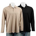 Oleg Cassini Men's Silk/ Cotton Ottoman Knit Polo Shirt