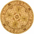Oushak Handmade Hand-spun Wool Ivory Rug (6' Round)