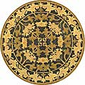 Mahal Handmade Hand-spun Wool Rug (4' Round)
