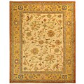 Hand-spun Antique Ivory/ Gold Wool Rug (9'6 x 13'6)
