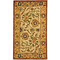 Hand-spun Antique Ivory/ Gold Wool Rug (2'3 x 4')