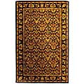 Hand-spun Dark Plum Treasured Wool Rug (6' x 9')