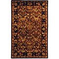 Hand-spun Dark Plum Treasured Wool Rug (3' x 5')