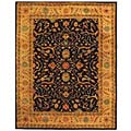 Antique Hand-spun Wool Mahal Rug (8'3 x 11')