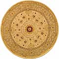 Hand-spun Ivory/ Sand Timeless Wool Rug (6' Round)