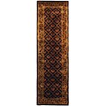 Handmade Maroon/ Beige Agra Wool Rug (2'3 x 12')