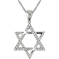 14k Gold 1/10ct TDW Diamond Star of David Necklace