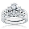 14k White Gold 1 1/4ct TDW Diamond Bridal Ring Set (H-I, I1)