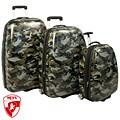 Heys Hardside 3-piece Army Green Camouflage Luggage Set