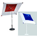 Premium Square 9-foot Two-tone Umbrella with Stand