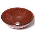 DeNovo Mahogany Wood Grain Glass Vessel Sink