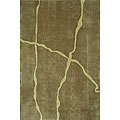 Hand-tufted Olive Jet Stream Rug (2' x 7'6)