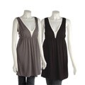 Celebrity Pink Women's Double V-neck Knit Shirt