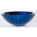 DeNovo Bedazzling Blue Bowl Glass Vessel Sink