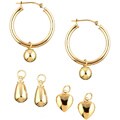 14k Yellow Gold Children's Earrings Set