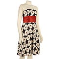 Lyndia Procanik Women's Floral Print Strapless Dress