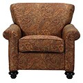 Capri Eight-way Hand Tied Brown Paisley Arm Chair