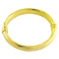18k Yellow Gold over Sterling Silver Stripe Bangle
