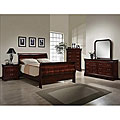 Louis Philippe Queen 5-piece Cherry Sleigh Bedroom Set