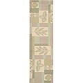 Abstract Everywhere Leaves Scatter Rug (2'4 x 8')
