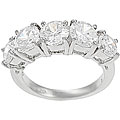 Sterling Silver Graduated Five-stone CZ Ring