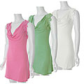 Style Biz Women's Flower Embroidered Cowl Neck Dress