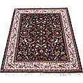 Indo Agra Black/ Ivory Rug (7'11 x 10')