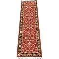 Indo Mahal Red/ Black Wool Rug (2'7 x 9'9)