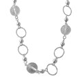 Italian Sterling Silver Crystal Station Necklace